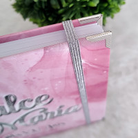 Libro de Firmas XV años - Rosa y detalles en Plateado