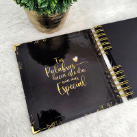 Libro de Firmas XV años - Negro y detalles en Dorado