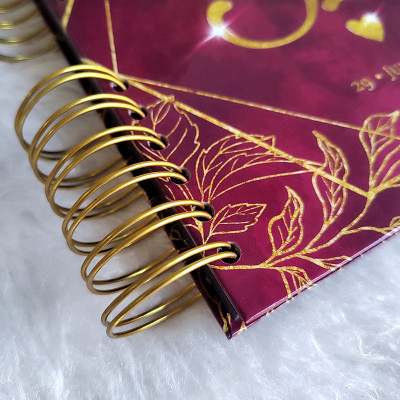 Álbum de Firmas XV años - Vino Borgoña y detalles en Dorado