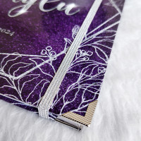 Libro de Firmas XV años - Morado y detalles en Plateado Libro de Firmas XV años - Morado y detalles en Plateado