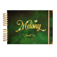 Guestbook - Quince Años - Verde Esmeralda y Dorado Guestbook - Quince Años - Verde Esmeralda y Dorado