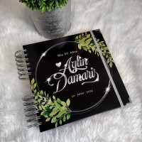 Libro de Firmas XV Años - Negro, Verde y Plateado