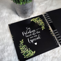 Libro de Firmas XV Años - Negro, Verde y Plateado