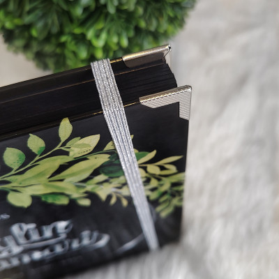 Libro de Firmas XV Años - Negro, Verde y Plateado