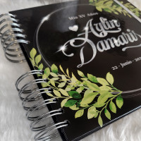 Libro de Firmas XV Años - Negro, Verde y Plateado