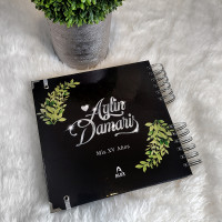 Libro de Firmas XV Años - Negro, Verde y Plateado