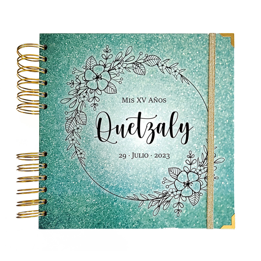 Guestbook XV Años - Verde Turquesa y Dorado Guestbook XV Años - Verde Turquesa y Dorado