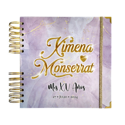 Guestbook XV Años - Lila y Dorado