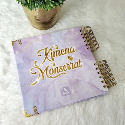 Guestbook XV Años - Lila y Dorado