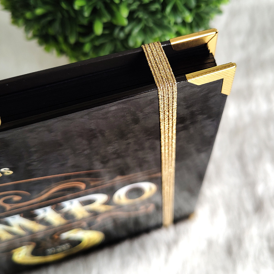 Libro de Firmas XV Años Varonil - Negro Vaquero Dorado