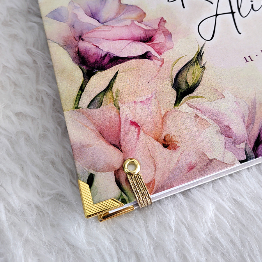 Guestbook XV Años - Diseño Floral Acuarela