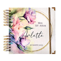 Guestbook XV Años - Diseño Floral Acuarela