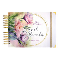 Guestbook XV Años - Diseño Floral Acuarela