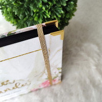 Libro de Invitados XV Años - Marmol Blanco y Flores