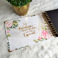 Libro de Invitados XV Años - Marmol Blanco y Flores