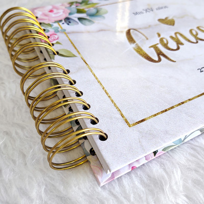 Libro de Invitados XV Años - Marmol Blanco y Flores