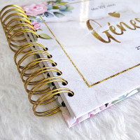 Libro de Invitados XV Años - Marmol Blanco y Flores