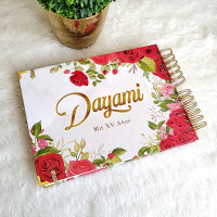 Libro de Firmas XV Años - Rosas Rojas y Dorado