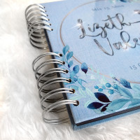 Libro de Firmas XV Años - Azul Claro y Plateado