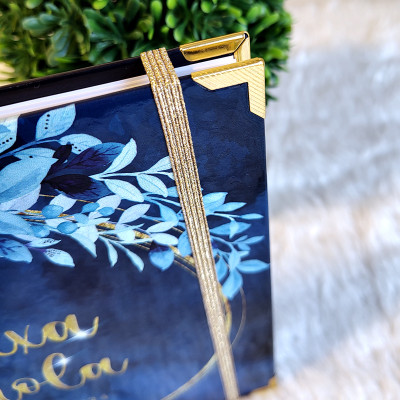 Libro de Firmas XV Años - Azul y Dorado