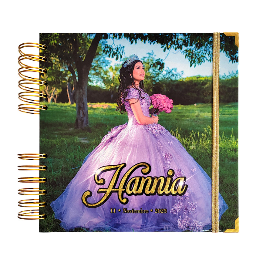 Guestbook XV Años - Foto en Portada y Nombre en Dorado