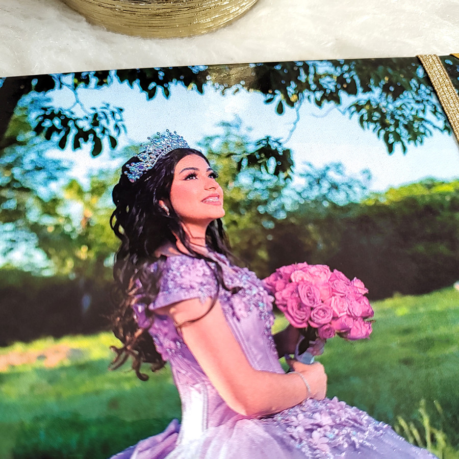 Guestbook XV Años - Foto en Portada y Nombre en Dorado