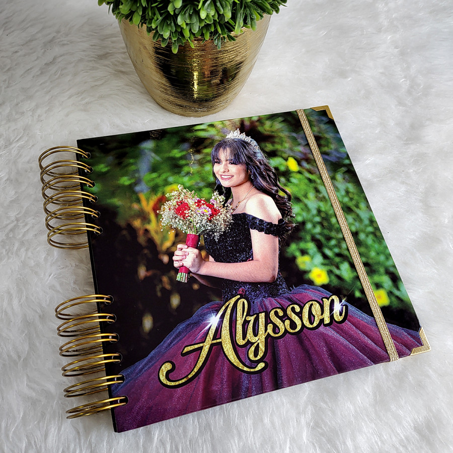 Guestbook XV Años - Foto en Portada y Nombre en Dorado