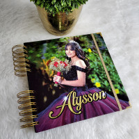 Guestbook XV Años - Foto en Portada y Nombre en Dorado