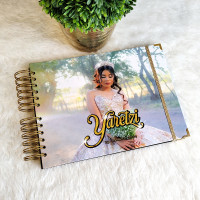 Guestbook XV Años - Foto en Portada y Nombre en Dorado