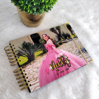 Guestbook XV Años - Foto en Portada y Nombre en Dorado