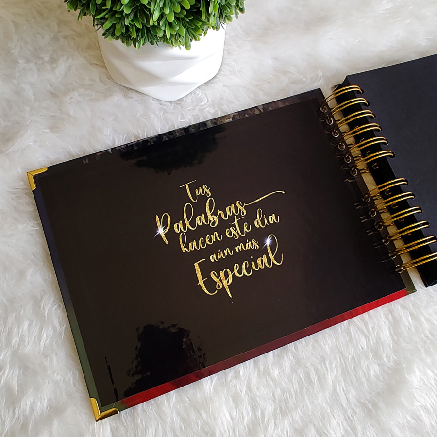 Guestbook XV Años - Foto en Portada y Nombre en Dorado