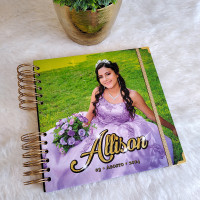 Guestbook XV Años - Foto en Portada y Nombre en Dorado