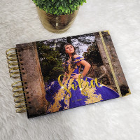 Guestbook XV Años - Foto en Portada y Nombre en Dorado