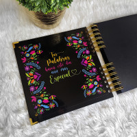 Libro de Firmas XV Años - Flores Mexico Negro Dorado