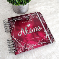 Libro de Firmas XV Años - Rojo Vino y Plata