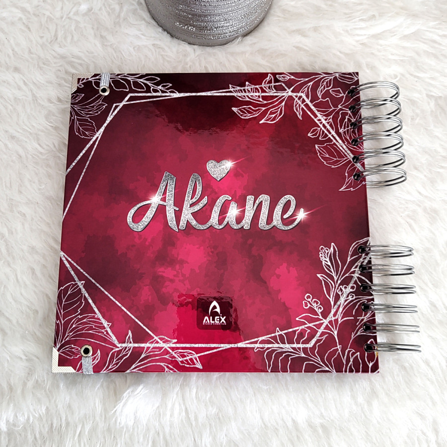 Libro de Firmas XV Años - Rojo Vino y Plata