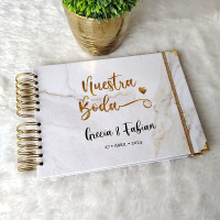 Marmol Blanco 01 - Libro de Firmas Boda