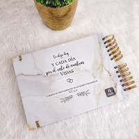 Marmol Blanco 01 - Libro de Firmas Boda