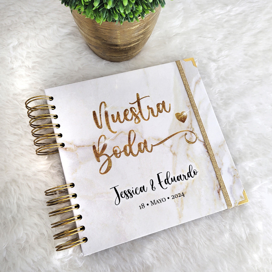 Marmol Blanco 01 - Libro de Firmas Boda