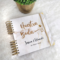 Marmol Blanco 01 - Libro de Firmas Boda