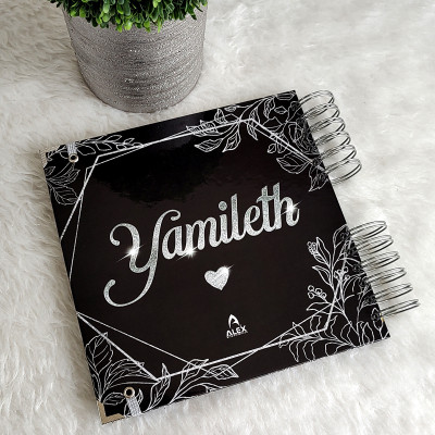 Libro de Firmas XV Años - Negro y Plateado